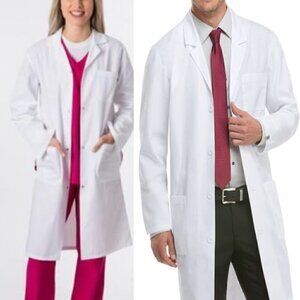 𝅺UNISEX White Lab Coat For Men And Women